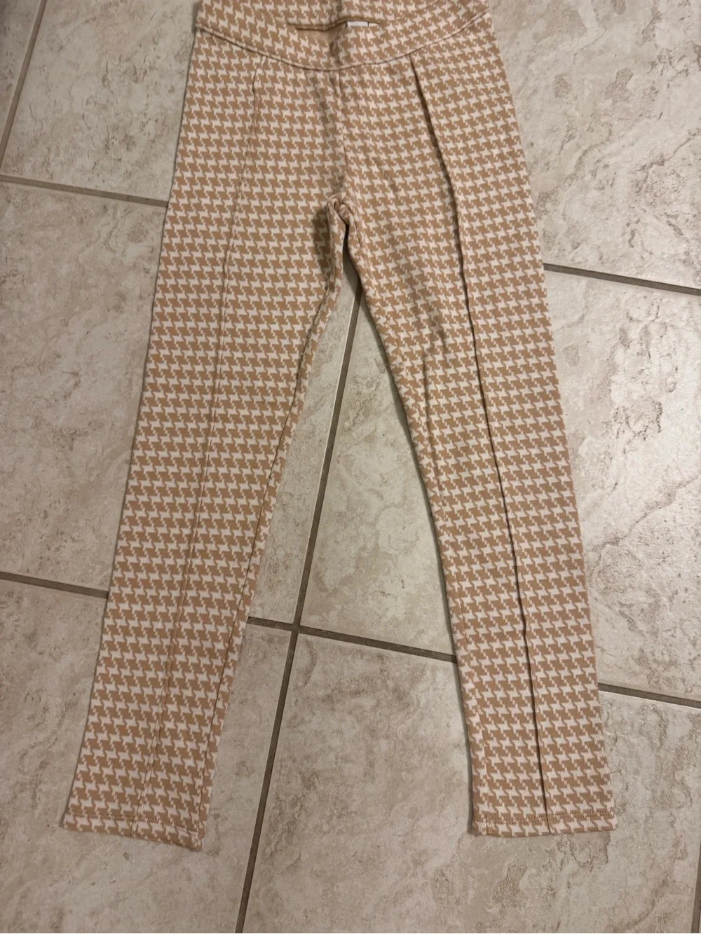 Janie and Jack 7 Equestrian Horse Sweater with houndstooth leggings